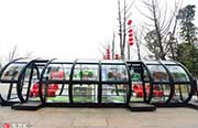 四川の要素満載の3Dスケルトン全天候型バス停が登場　成都市