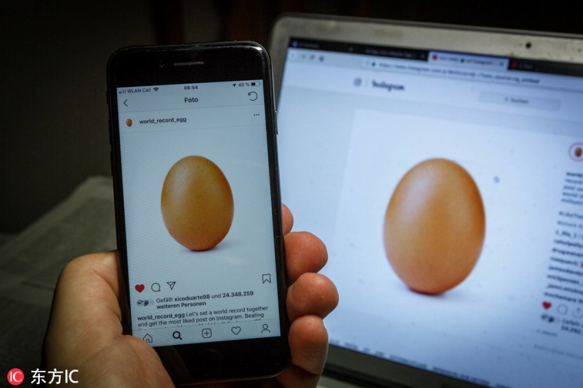 「ただの卵」がインスタ史上最多の3000万件以上の「いいね！」獲得
