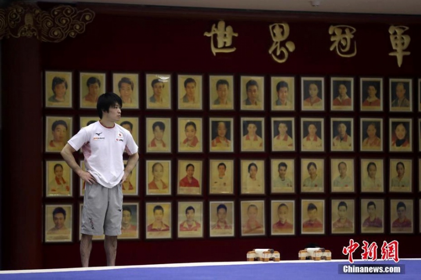 中国と日本の体操男子代表チームが北京で合同練習