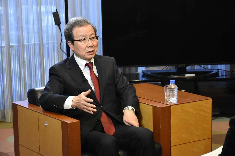 NHKの単独インタビューに応じる程大使（在日本中国大使館ウェブサイトより）