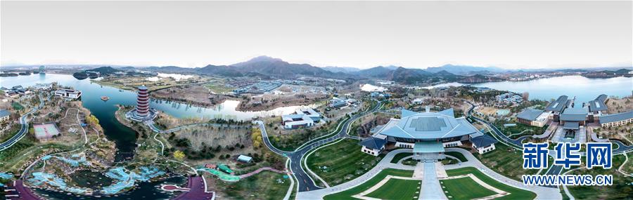 上空から眺めた北京　第2回「一帯一路」国際協力サミットフォーラム開幕