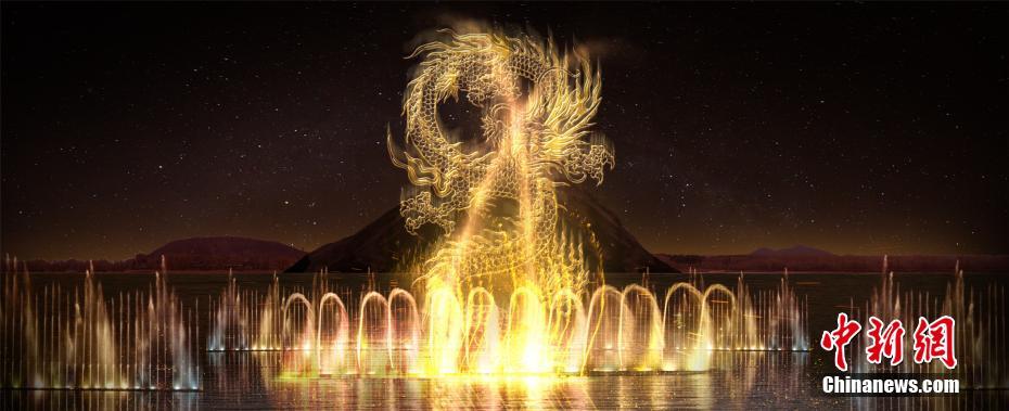 水で火を表現？火山の爆発を再現する大型ウォーターショー 黒竜江省