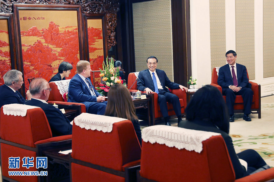 李克強総理が中米実業家対話の米側代表と会見