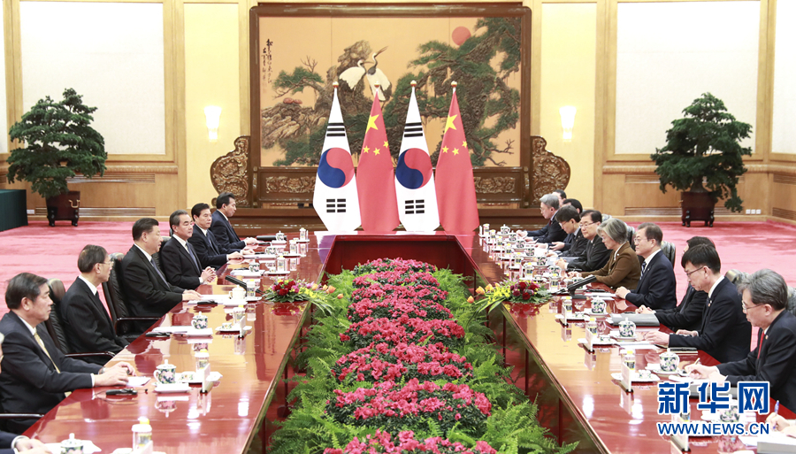 習近平国家主席が韓国大統領と会談「両国関係を一層高い水準へ」