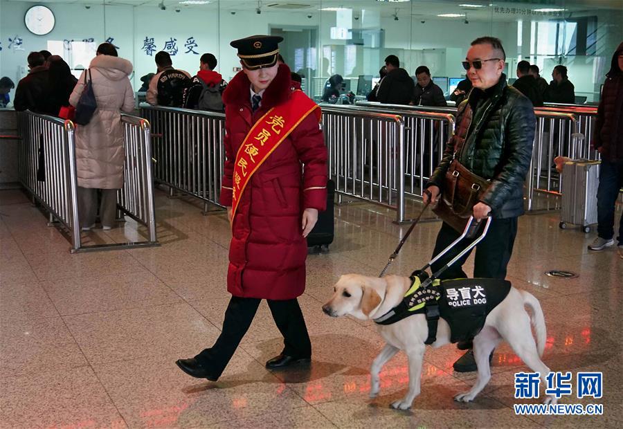 盲導犬が高速鉄道に同乗、目の不自由な乗客も安心　河南省