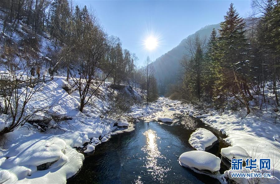 長白山岳地帯の美しい冬景色　吉林省