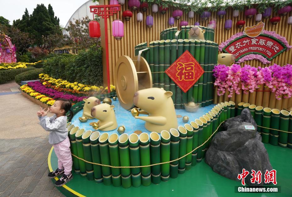 カピバラも登場！香港オーシャンパークが鼠年祝う飾り付け