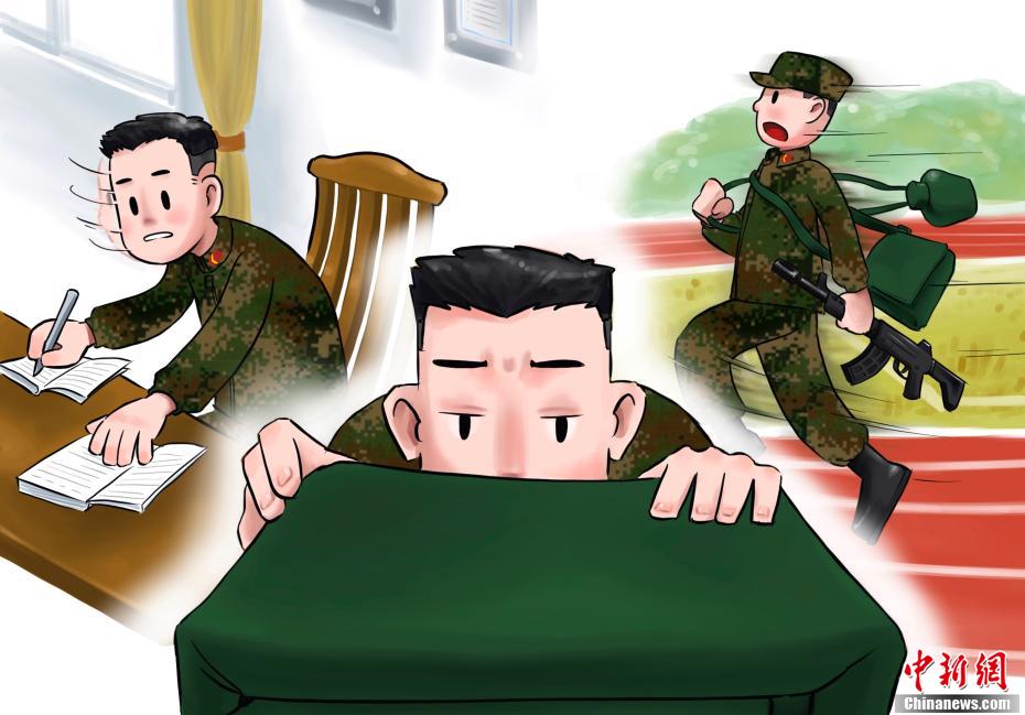 武装警察の新兵がイラストで兵卒の成長過程を描く 4 人民網日本語版 人民日報