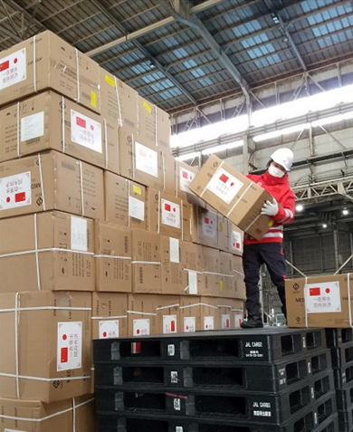 中国政府が日本に二回目となる防疫物資支援