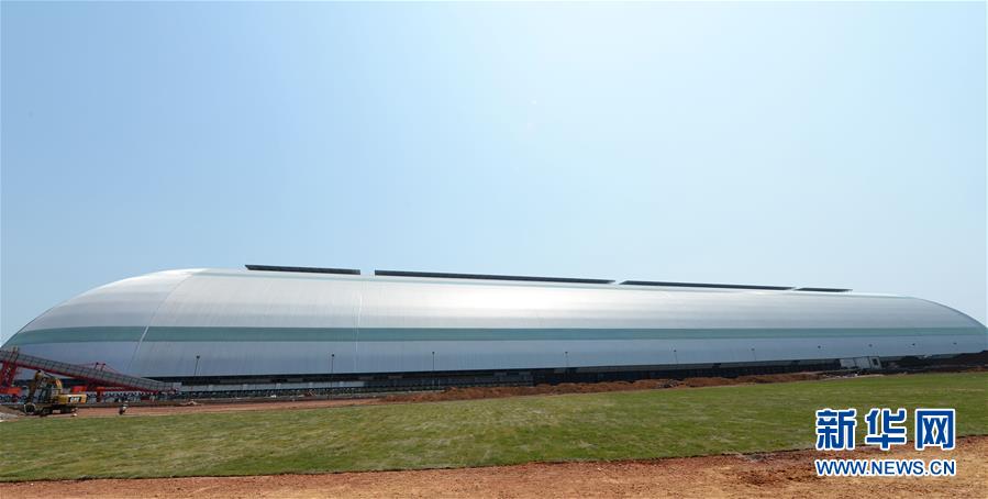 湖南の巨大カプセル型倉庫の主体工事完成　25日から稼働