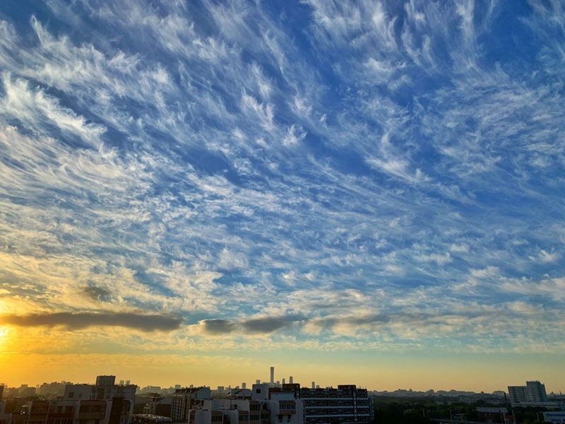 今朝の北京の空はまるで「ゴッホの油絵」