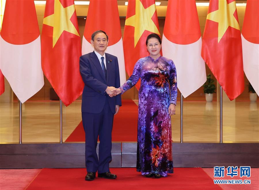 日本の菅義偉首相がベトナムを訪問