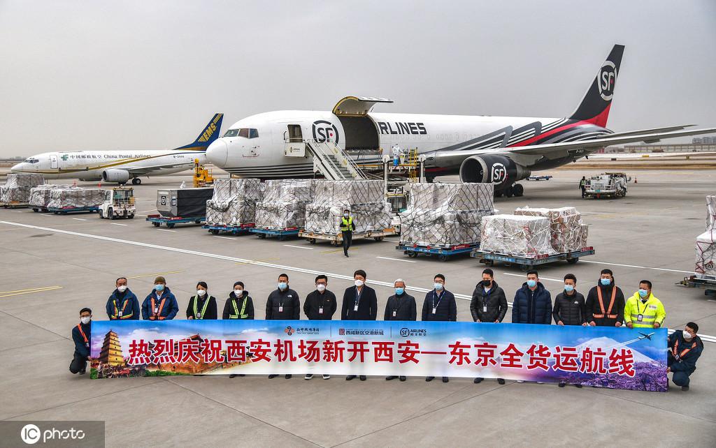 1月16日午前10時36分、東京に向けて西安を出発する順豊航空の貨物輸送専用フライトO37159便（写真著作権は東方ICが所有のため転載禁止）。