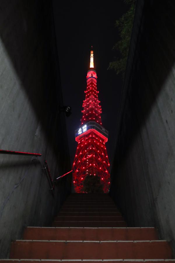 日本・東京タワーが「中国レッド」で春節をお祝い