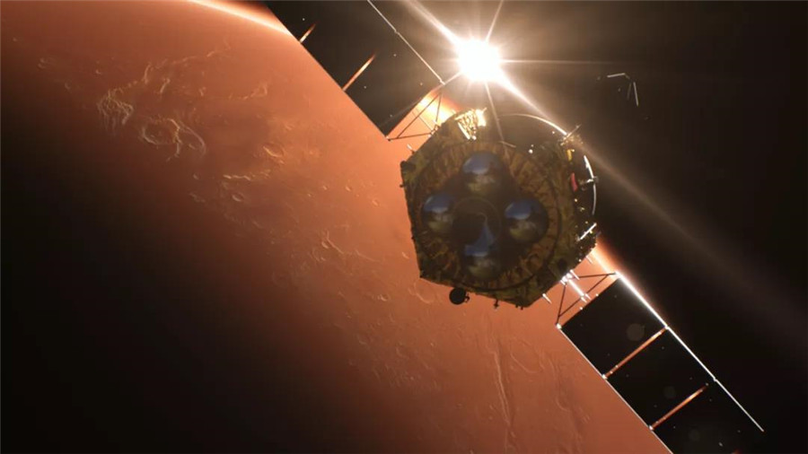 火星探査機「天問1号」、火星の待機軌道に入る
