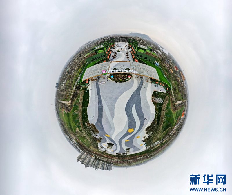 上空から見た2021年揚州世界園芸博覧会会場　江蘇省