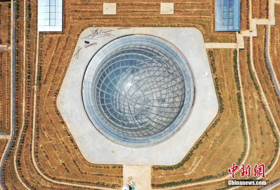 上空から撮影した杭州世界観光博物館　浙江省