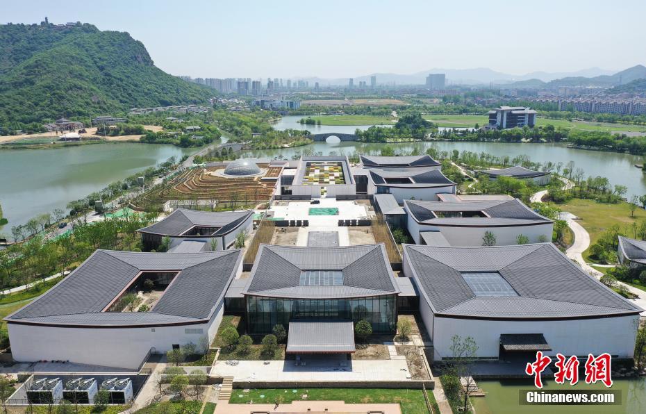 上空から撮影した杭州世界観光博物館　浙江省