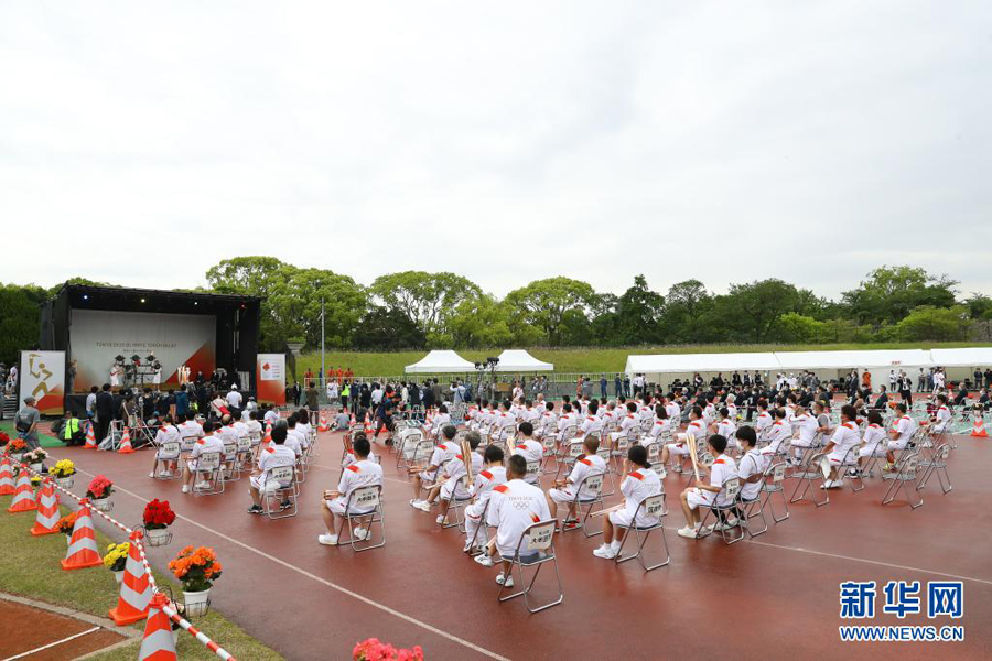 5月11日、福岡県福岡市で、東京オリンピック聖火リレー点火セレモニーの会場（画像提供・東京2020組織委員会）。
