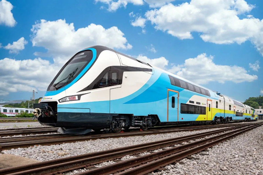 欧州向け輸出の初の2階建て高速鉄道車両がラインオフ　湖南省