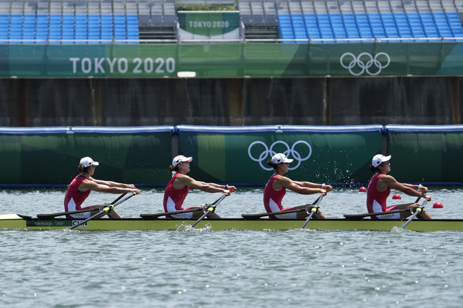 東京五輪ボート女子クオドルプルスカル、中国が世界新で金メダル