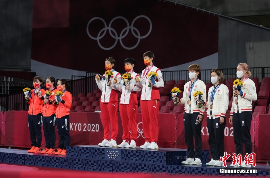 卓球女子団体で中国が五輪4連覇を達成