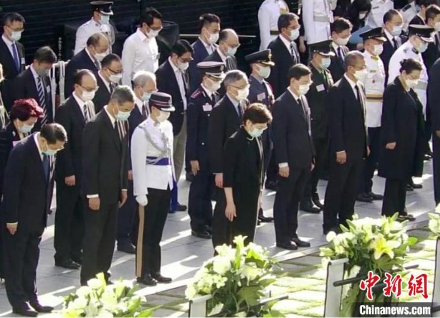 9月3日、香港特別行政区で執り行われた中国人民抗日戦争勝利76周年記念式典（撮影・鍾欣）。
