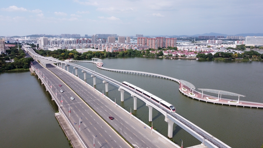 中国初の自動運転跨座式モノレールが登場　安徽省蕪湖