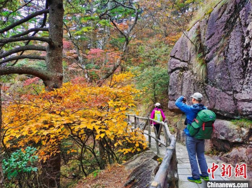 息を吞むような美しい秋の景色が広がる安徽省の黄山