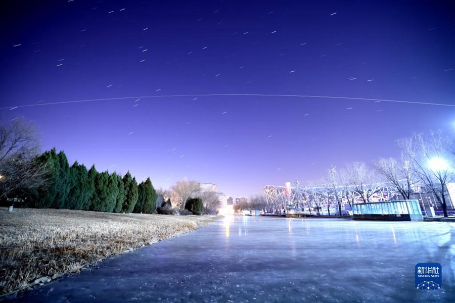 冬季五輪開催地の北京上空を通過する宇宙ステーション「天宮」