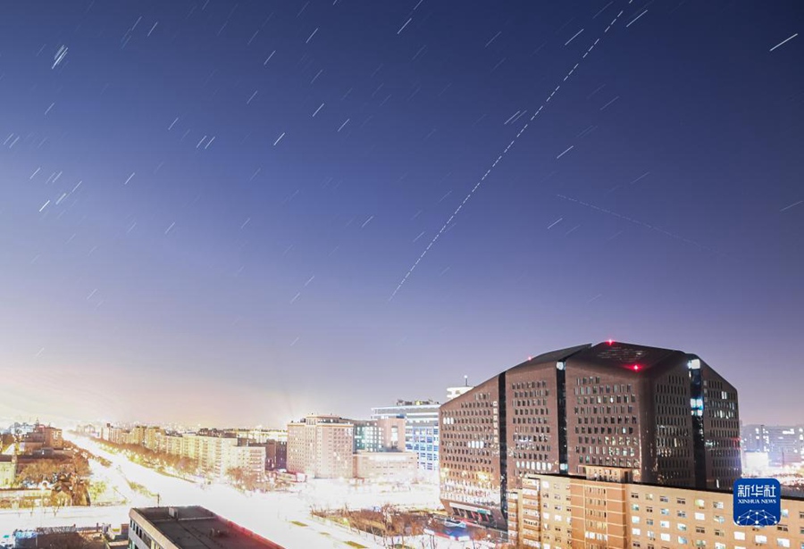 冬季五輪開催地の北京上空を通過する宇宙ステーション「天宮」