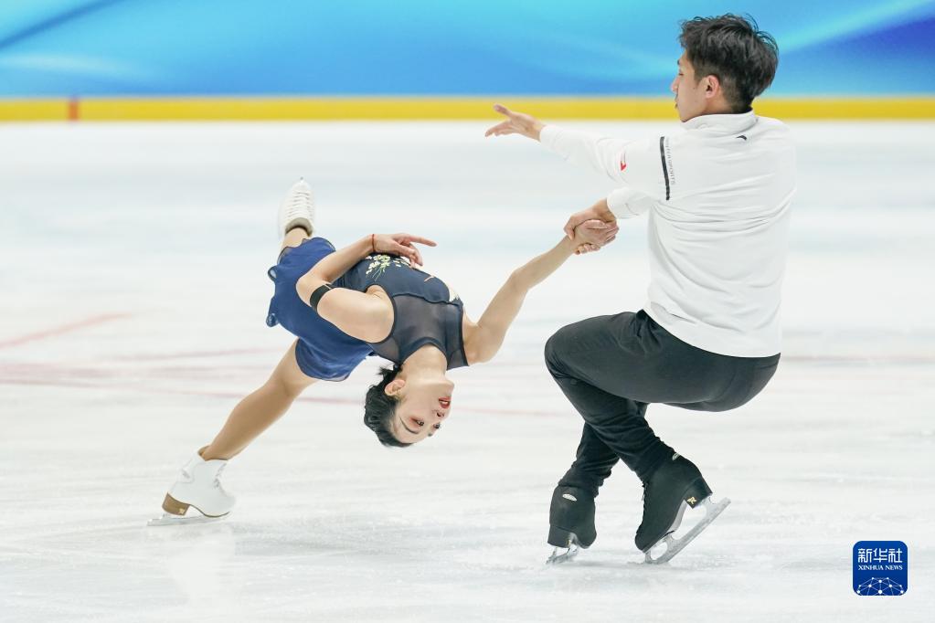 中国フィギュアスケート強化合宿、五輪前最後の練習公開