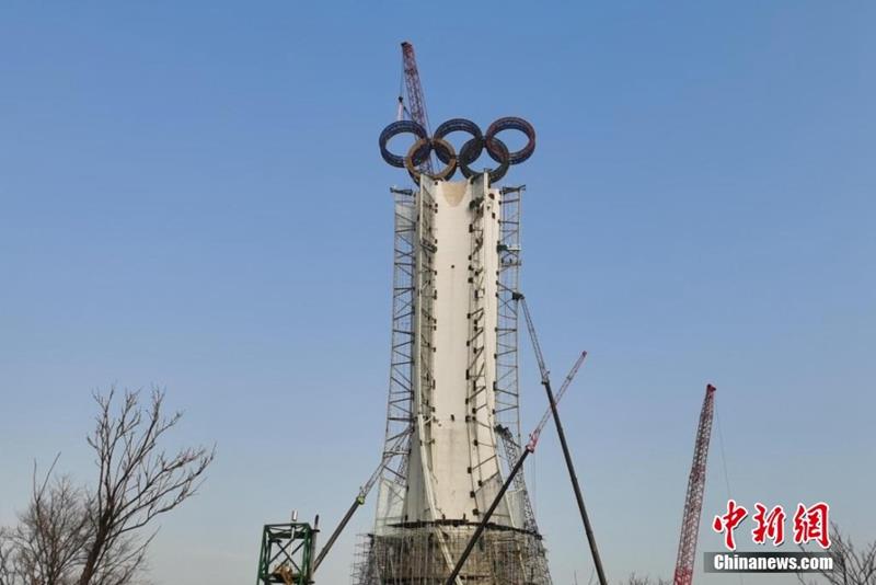 「五輪シンボルマーク」が北京延慶競技エリアに　永久保存を申請