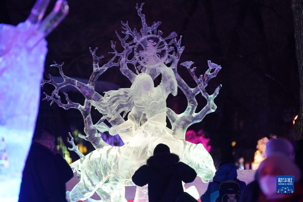 多彩な氷像を鑑賞しながら楽しむハルビンの夜　黒竜江省