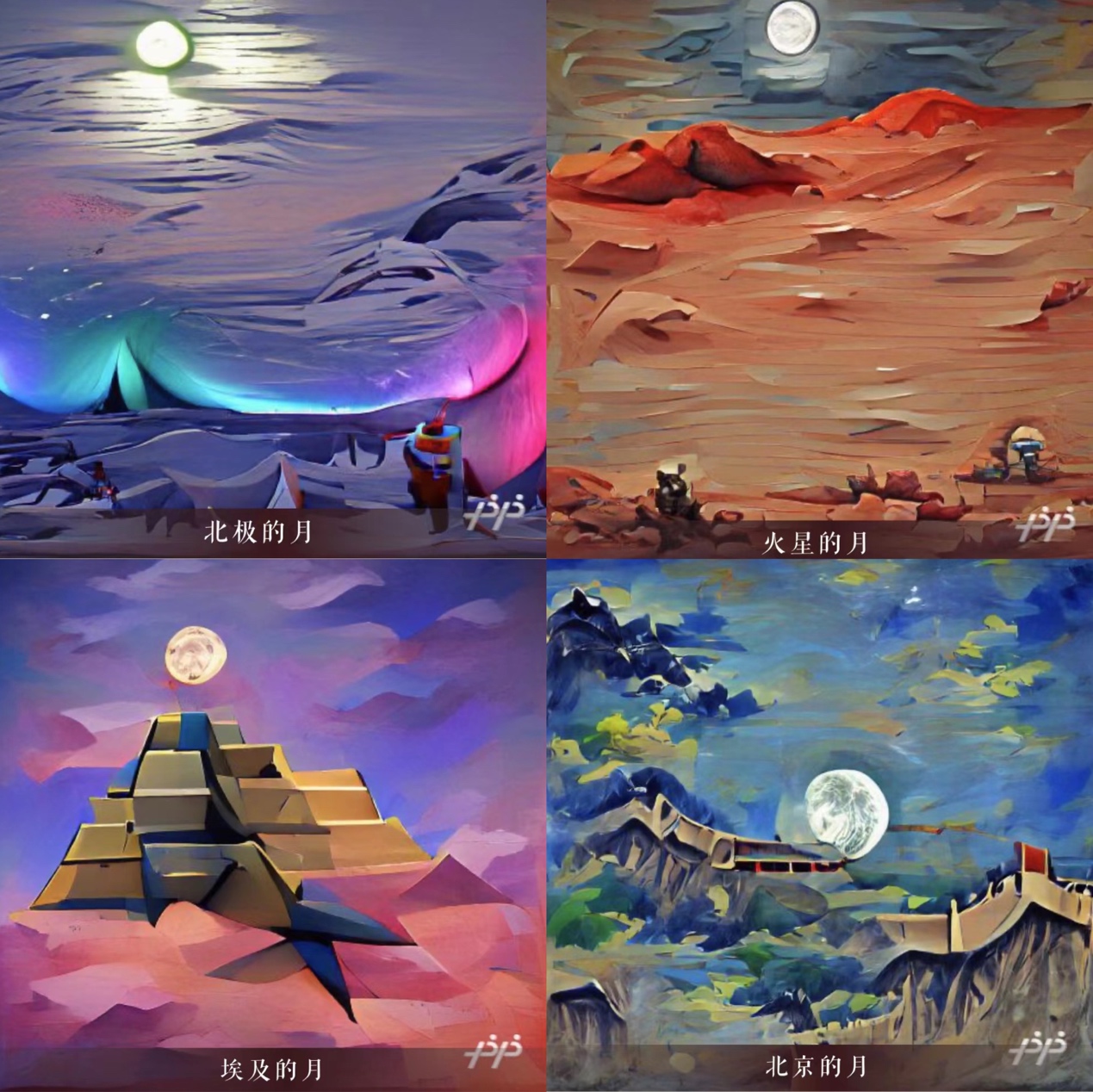 中国、名家風の美しい月の絵を描くAI--人民網日本語版--人民日報