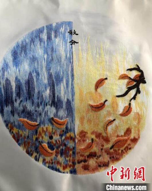 無形文化遺産の海原刺繍で描く二十四節気　寧夏