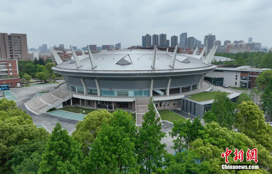 まるでUFO！上空から撮影した2022年杭州アジア競技大会フェンシング会場