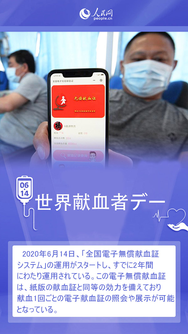 6月14日は「世界献血者デー」