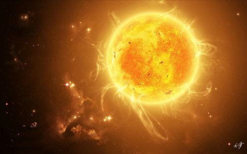 未成長の黄色矮星の説明図（画像提供は中国科学院国家天文台）