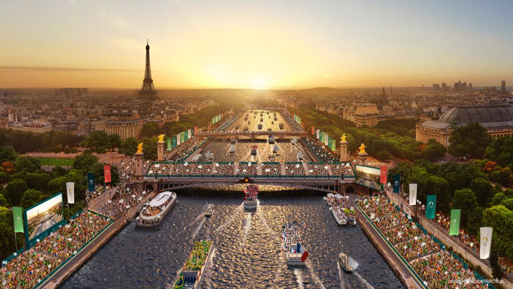 2024年パリ五輪開会式のイメージ画像。
