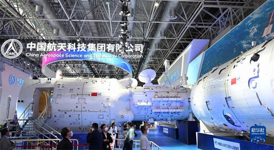 中国の宇宙ステーション原寸大展示モジュール、中国航空ショーに登場