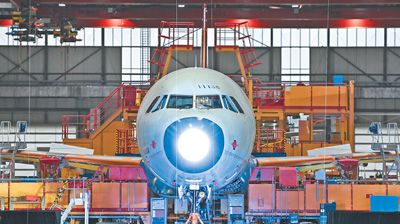 エアバス天津工場　「A321」機の組み立てスタート