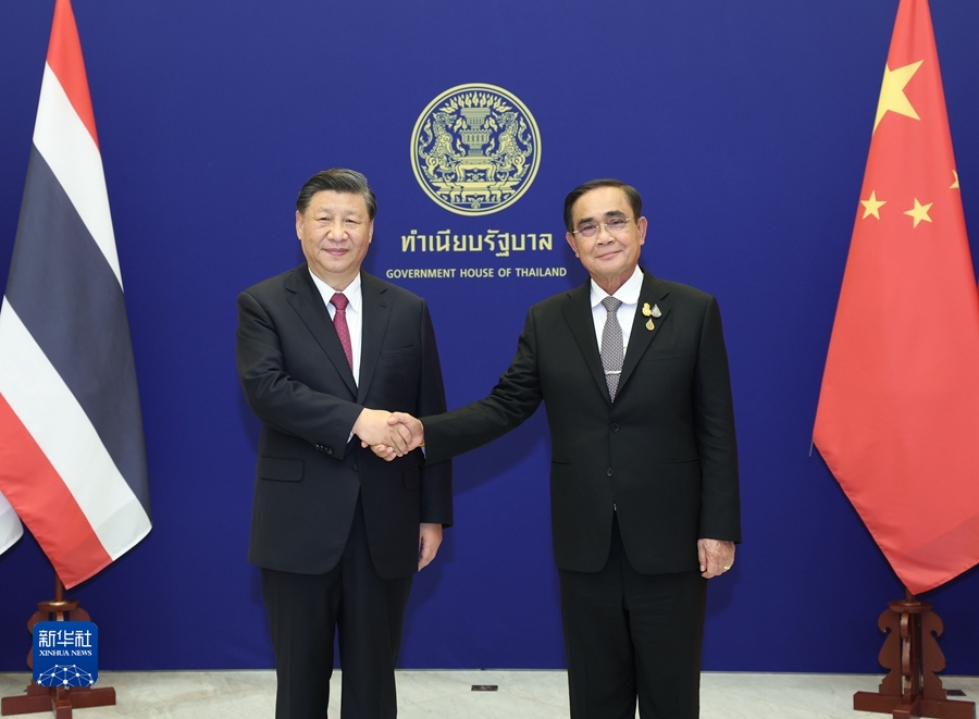 習近平国家主席がタイのプラユット首相と会談