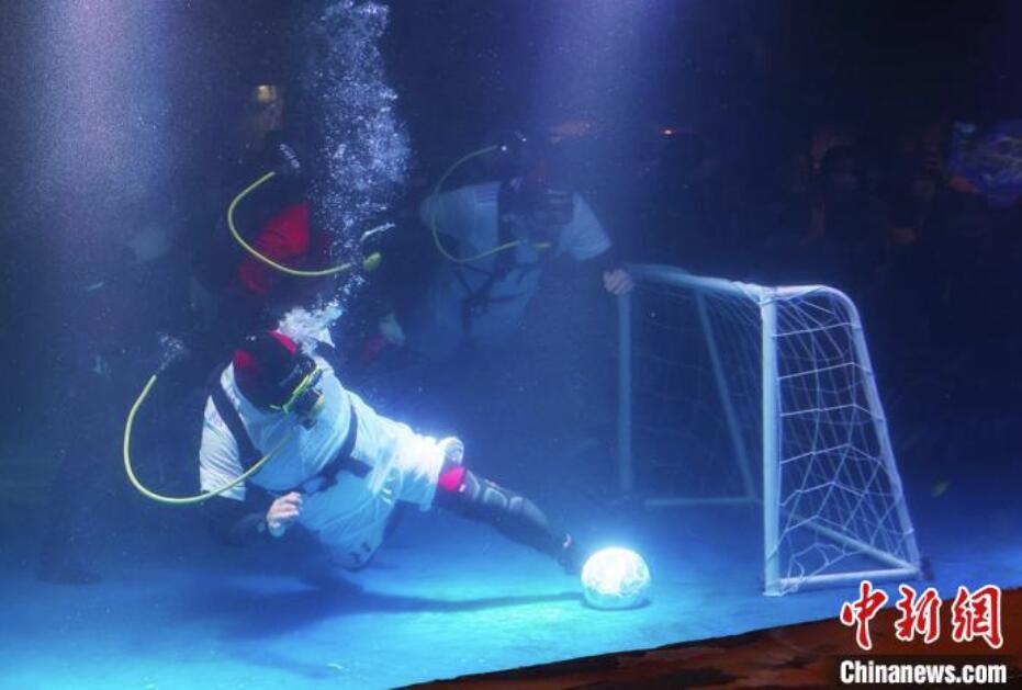 W杯の熱闘に負けるな！南京海底世界で「水中サッカー」開催　江蘇省