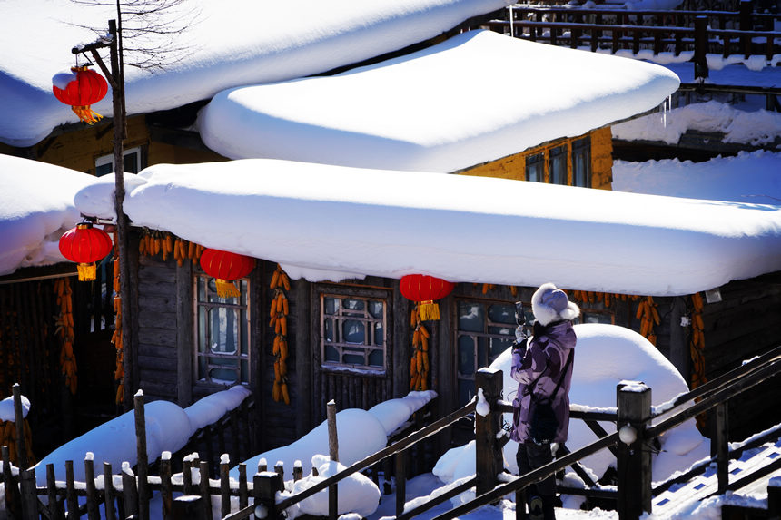 「雪のキノコ」と「雪のケーキ」が観光客を歓迎　黒竜江省