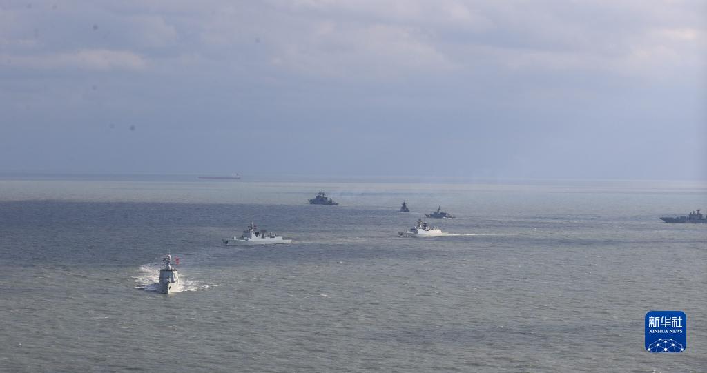 東中国海の某海域で実施され、27日に終了した合同軍事演習「海上連合2022」（撮影・孫飛）