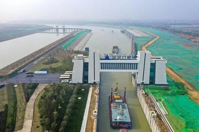 「引江済淮」プロジェクトが試験航行開始　長江と淮河がつながる
