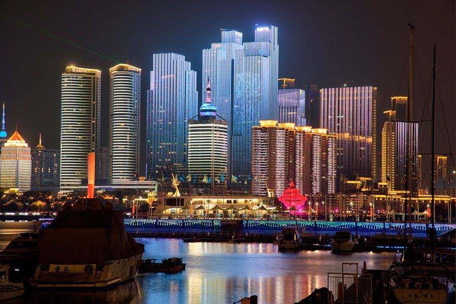 青島市・摩天楼夜景