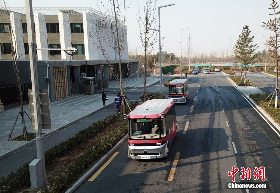 スマートコネクティッド路線バスの走行試験実施　河北省雄安新区