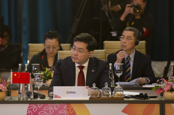 秦剛外交部長がG20外相会合で3つの提案